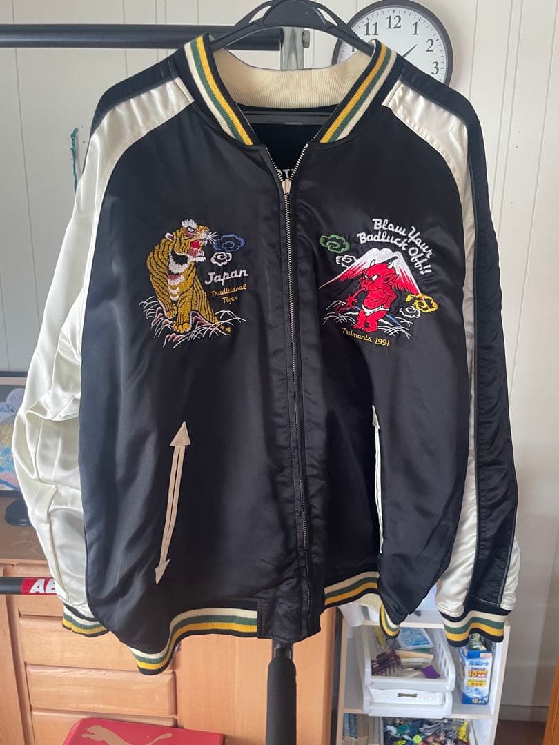 テッドマン　スカジャン　リバーシブル　ベロア