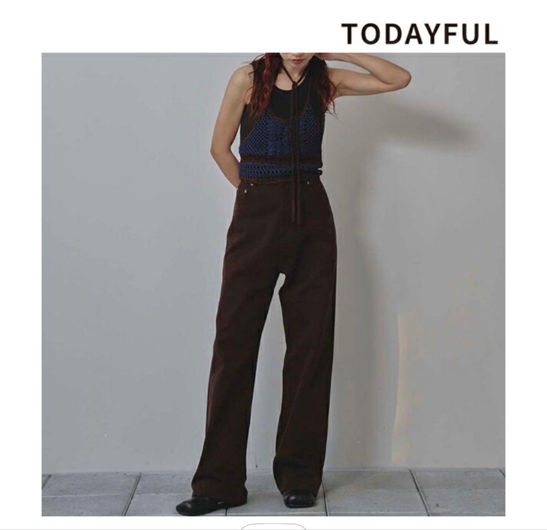TODAYFUL Carys Denim25 brownブラウンデニム 本日のみ