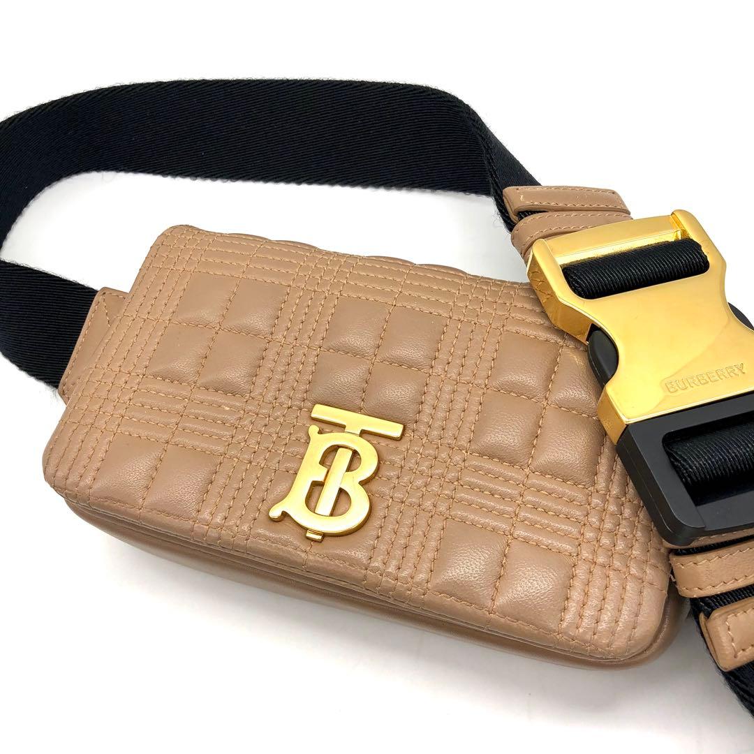 【希少美品】BURBERRY ベルトバッグ ローラ TB キルティング 付属品付