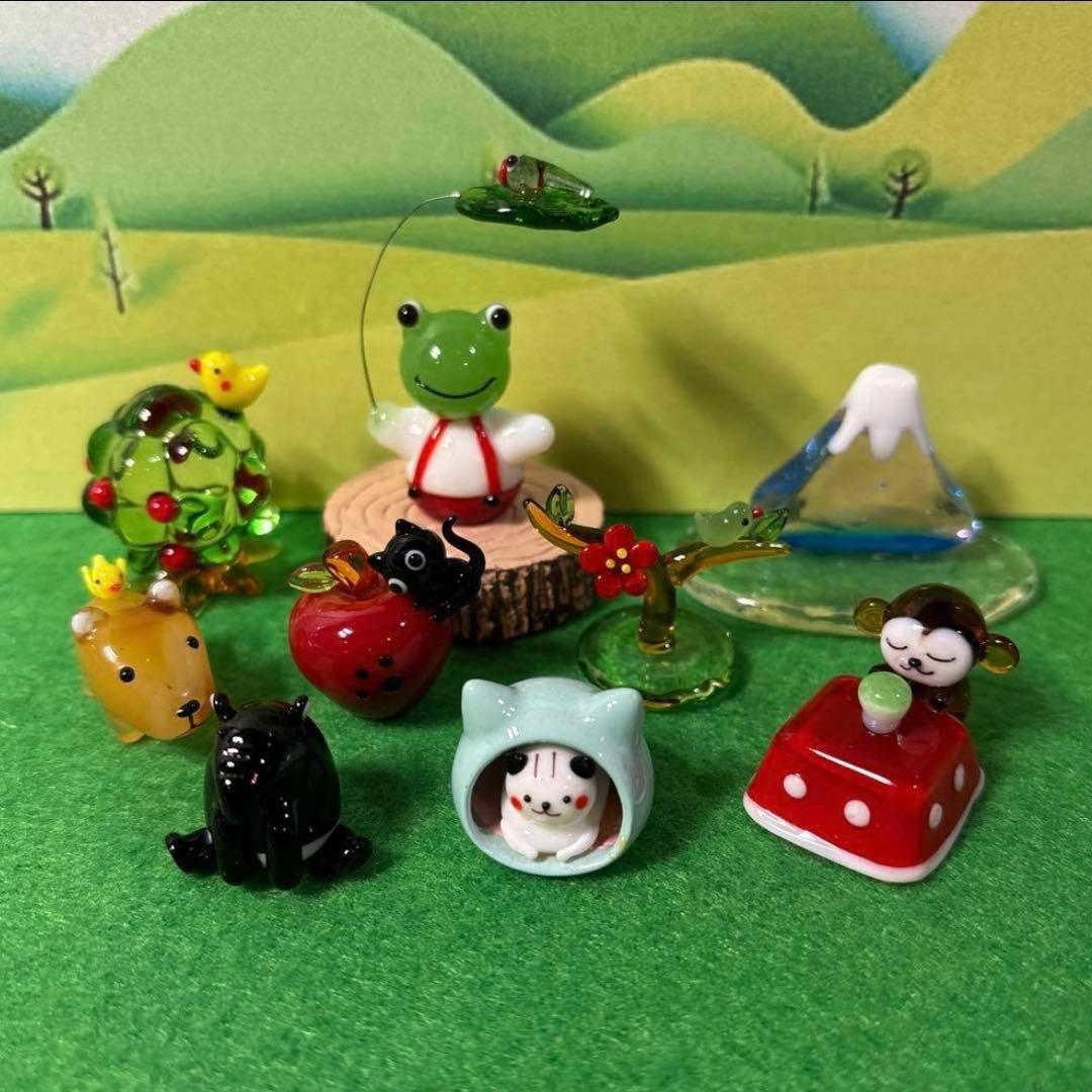 ロータス　ガラス細工　ミニチュア