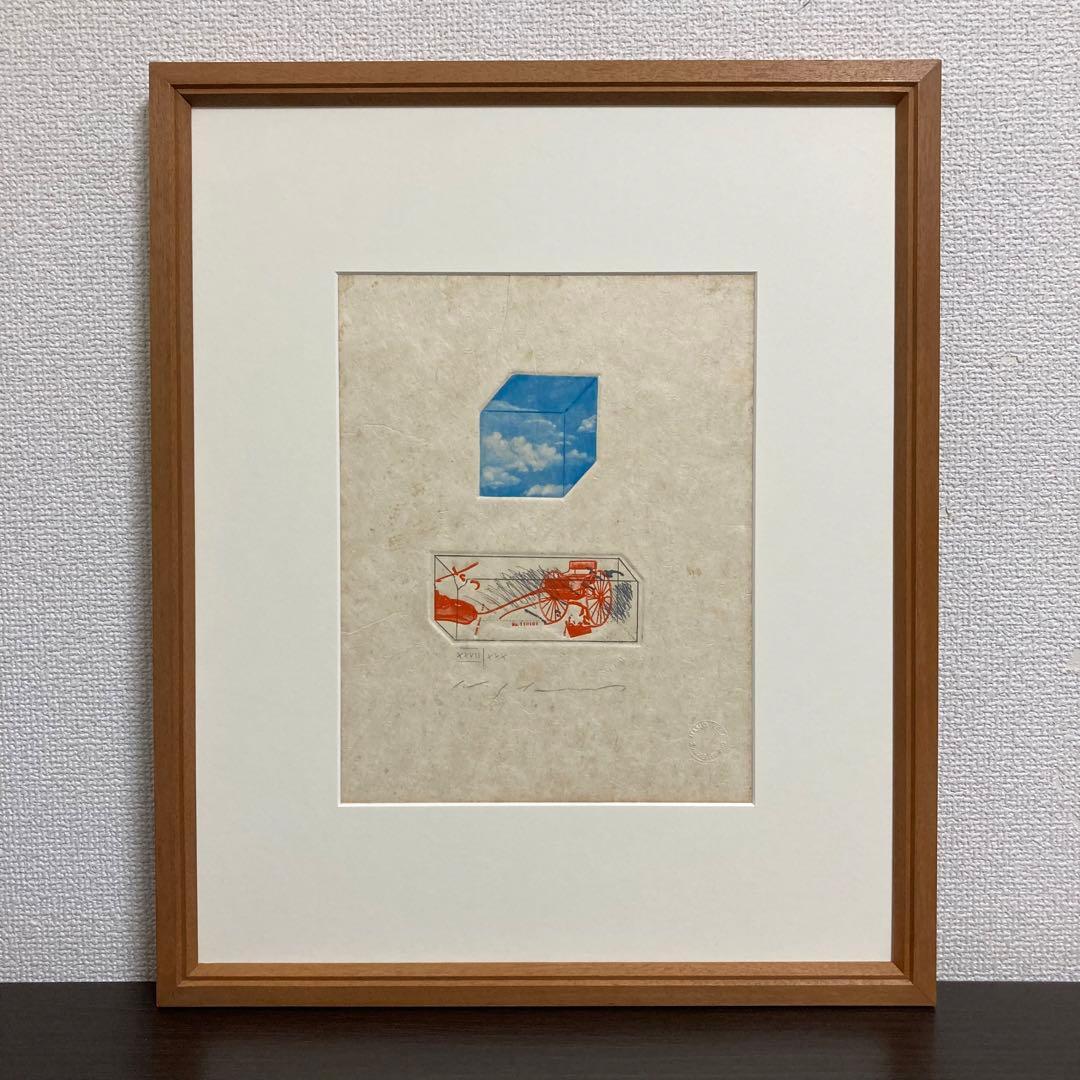 【真作保証】池田満寿夫 カラーエッチング 1968年 直筆サイン 額装品 版画