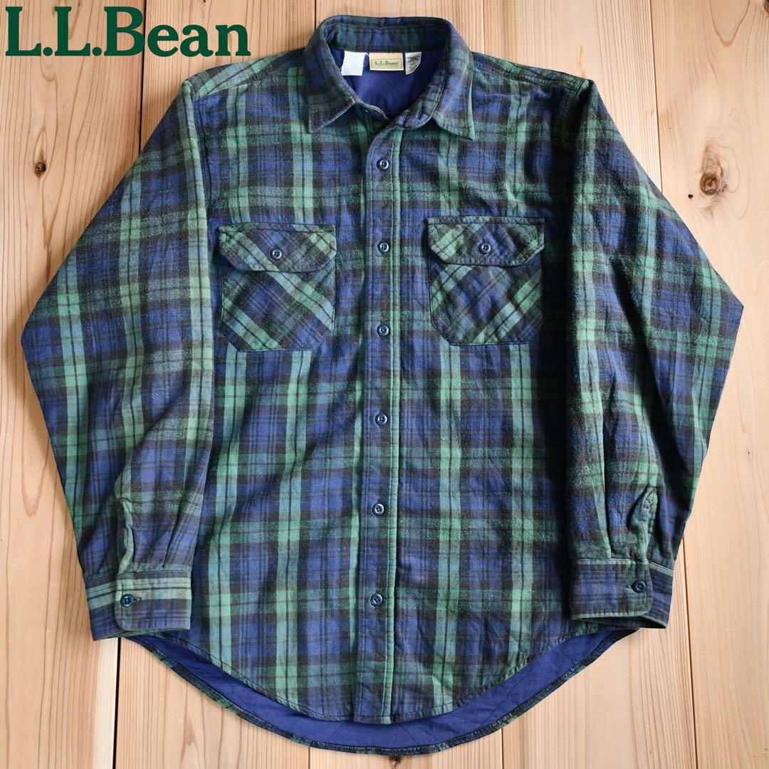 01M614◯ 90s L.L.Bean USA製 フランネル シャツジャケット