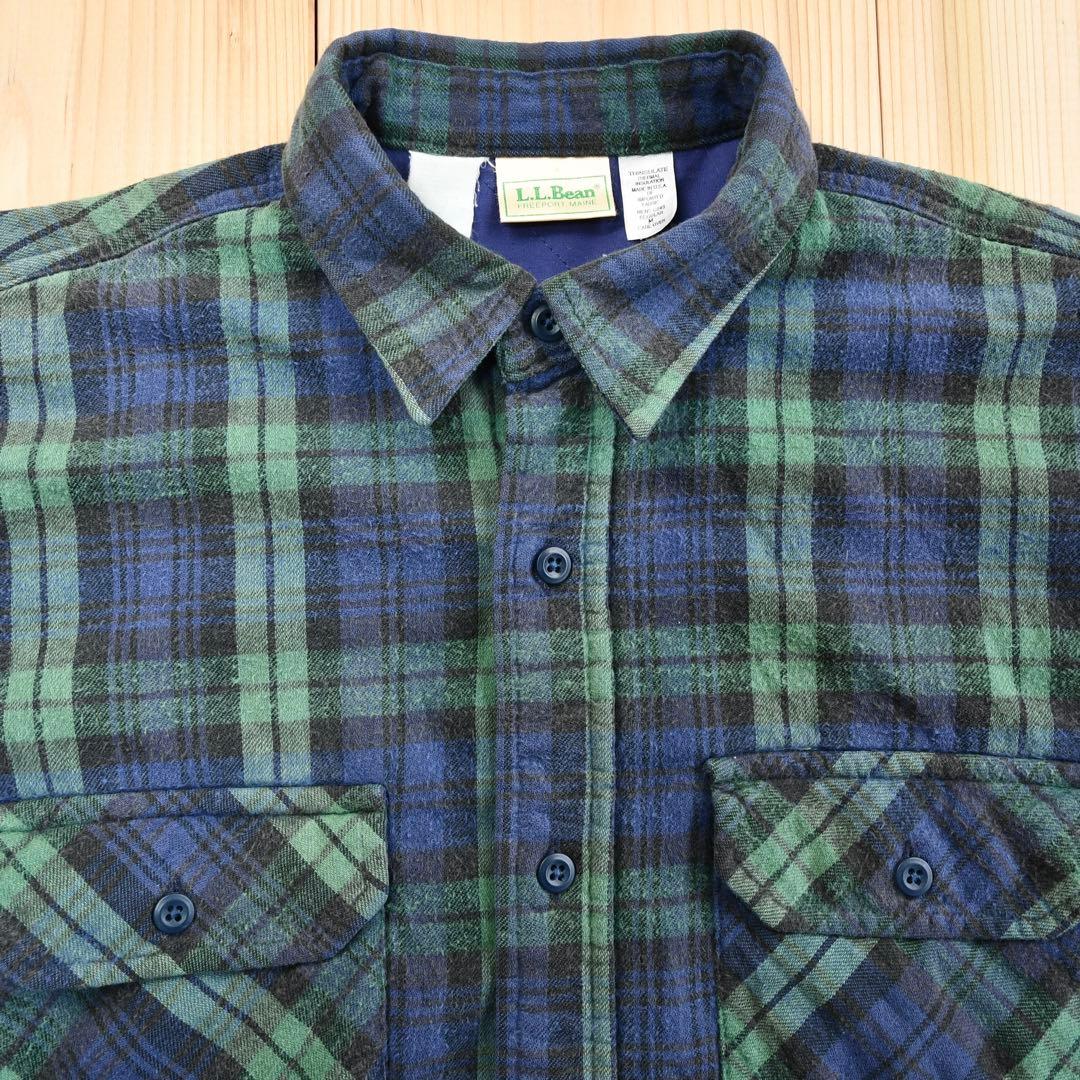 01M614◯ 90s L.L.Bean USA製 フランネル シャツジャケット