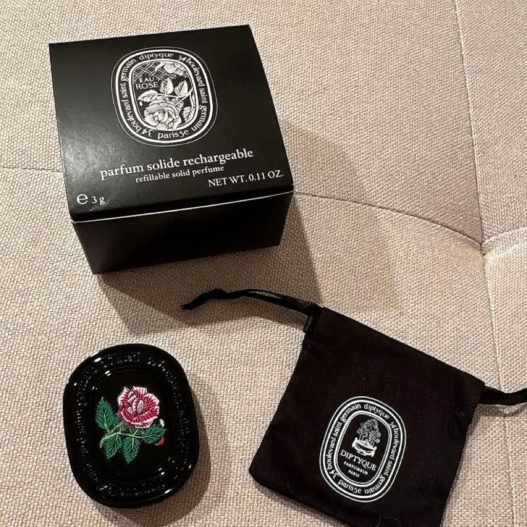 diptyque Eau Rose 固形香水 3g ポーチ付き