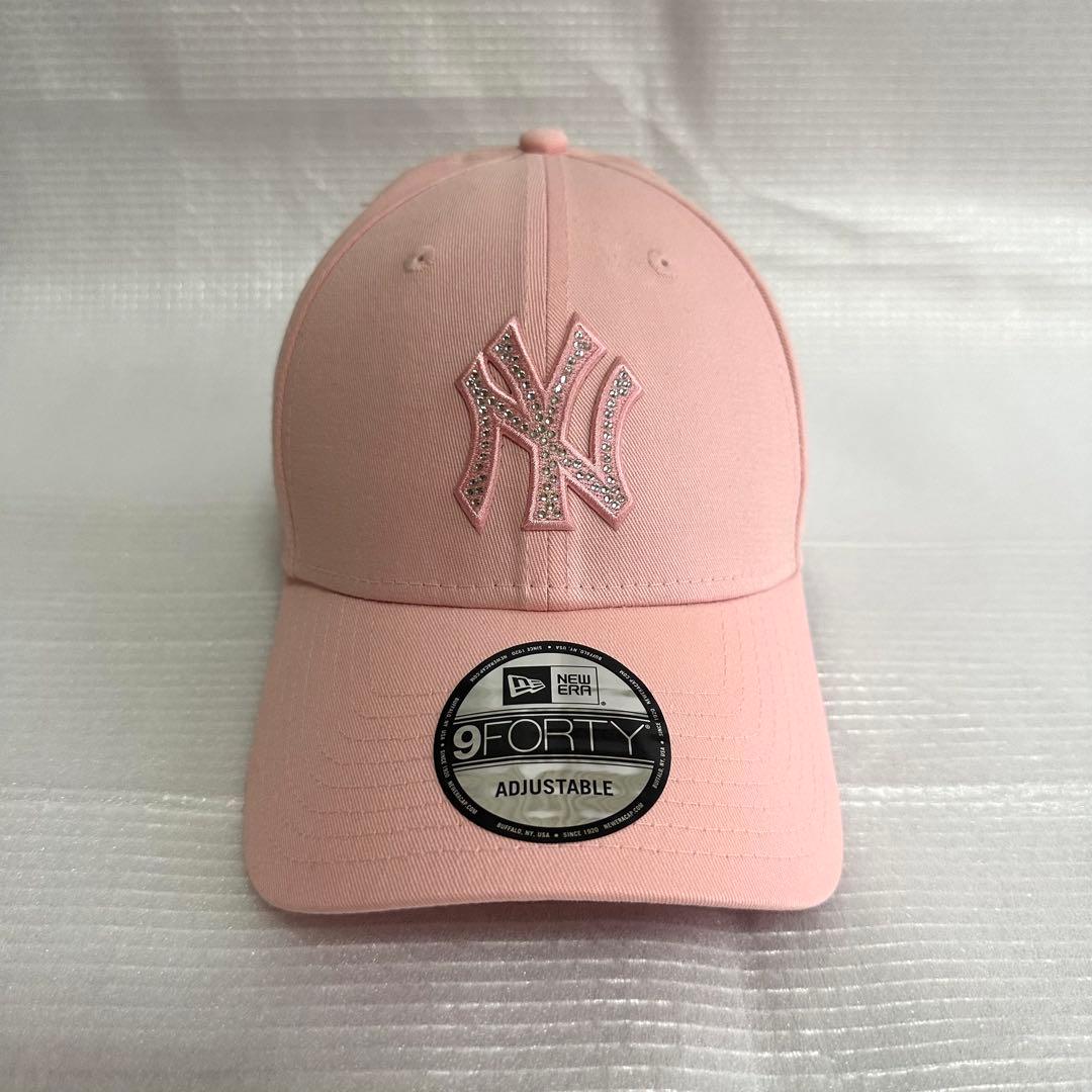 ニューエラ　ピンク 9FORTY ラインストーン