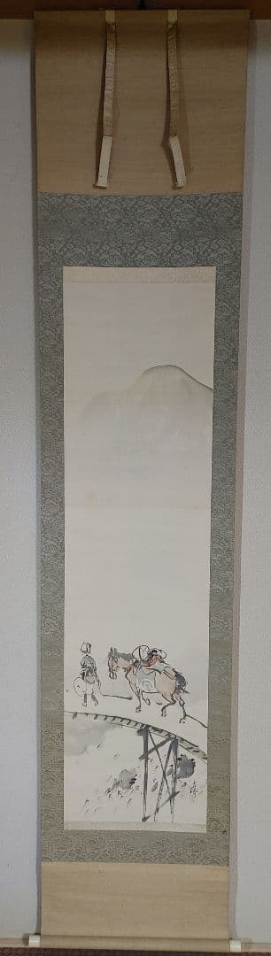 中村左洲　駒引きの図