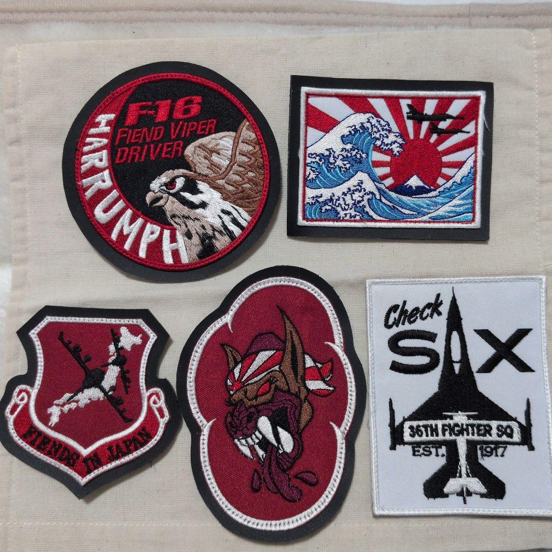 在韓米軍ウルフパックパッチ5枚　F-16 Fiend Viper D