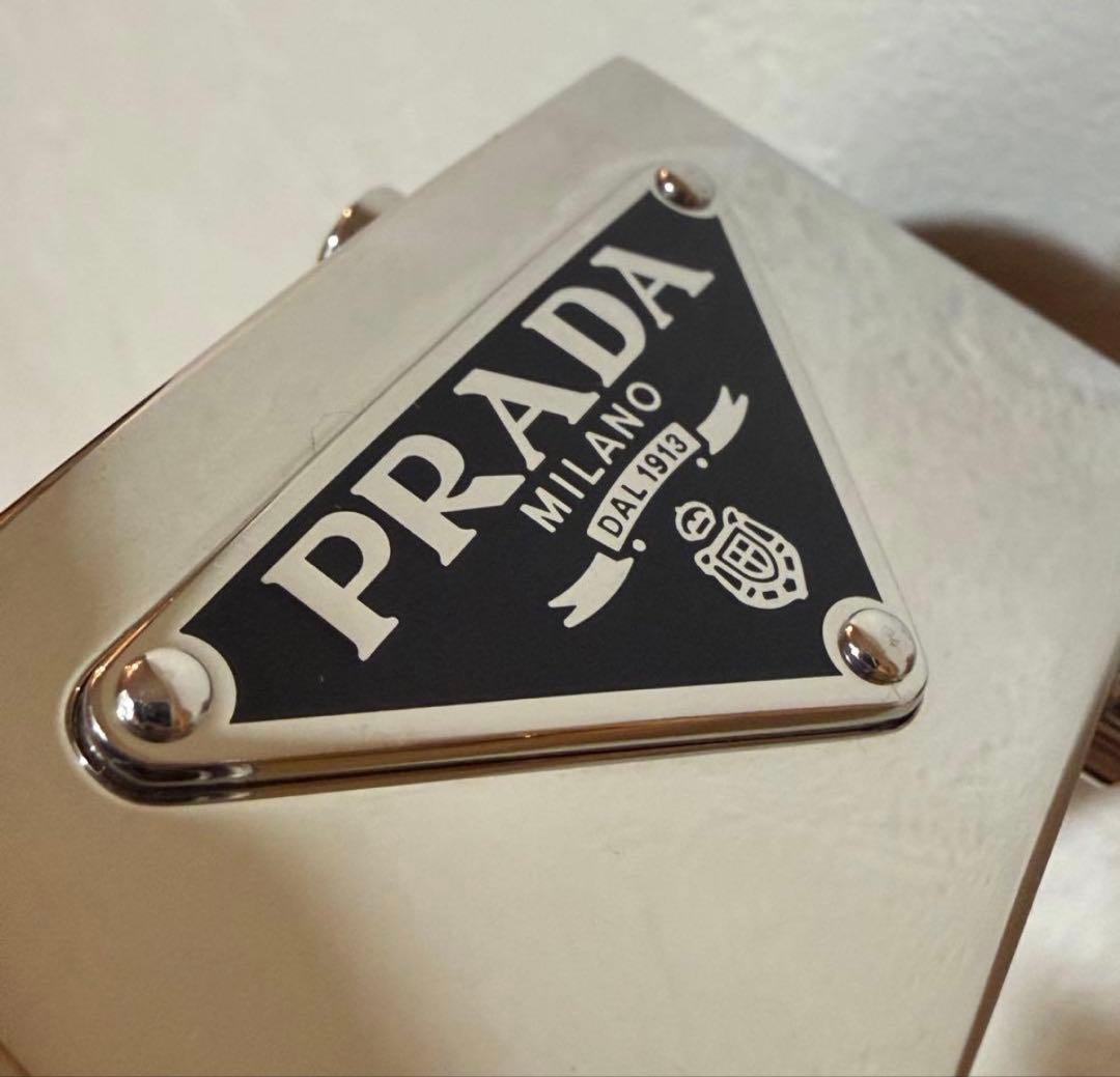 PRADA プラダ ブラック レザー ベルト ロ 75 80 85 90 95 - メルカリ