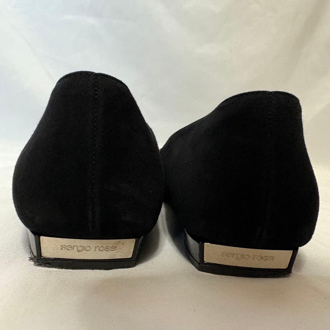 セルジオロッシ ブラック スエード パンプス バックル MILANO MIA