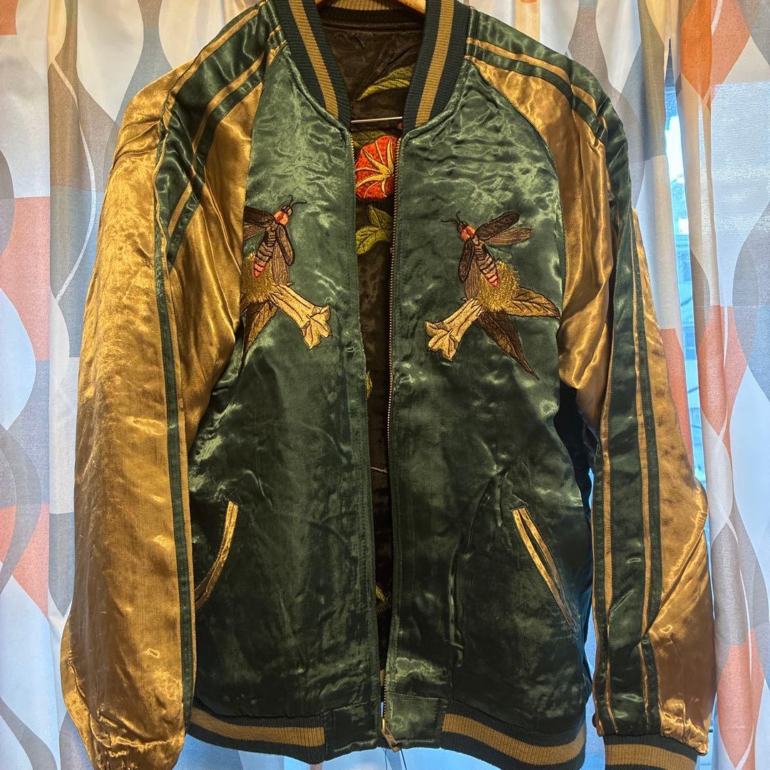 花旅楽団　蛍、カエル朝顔スカジャン