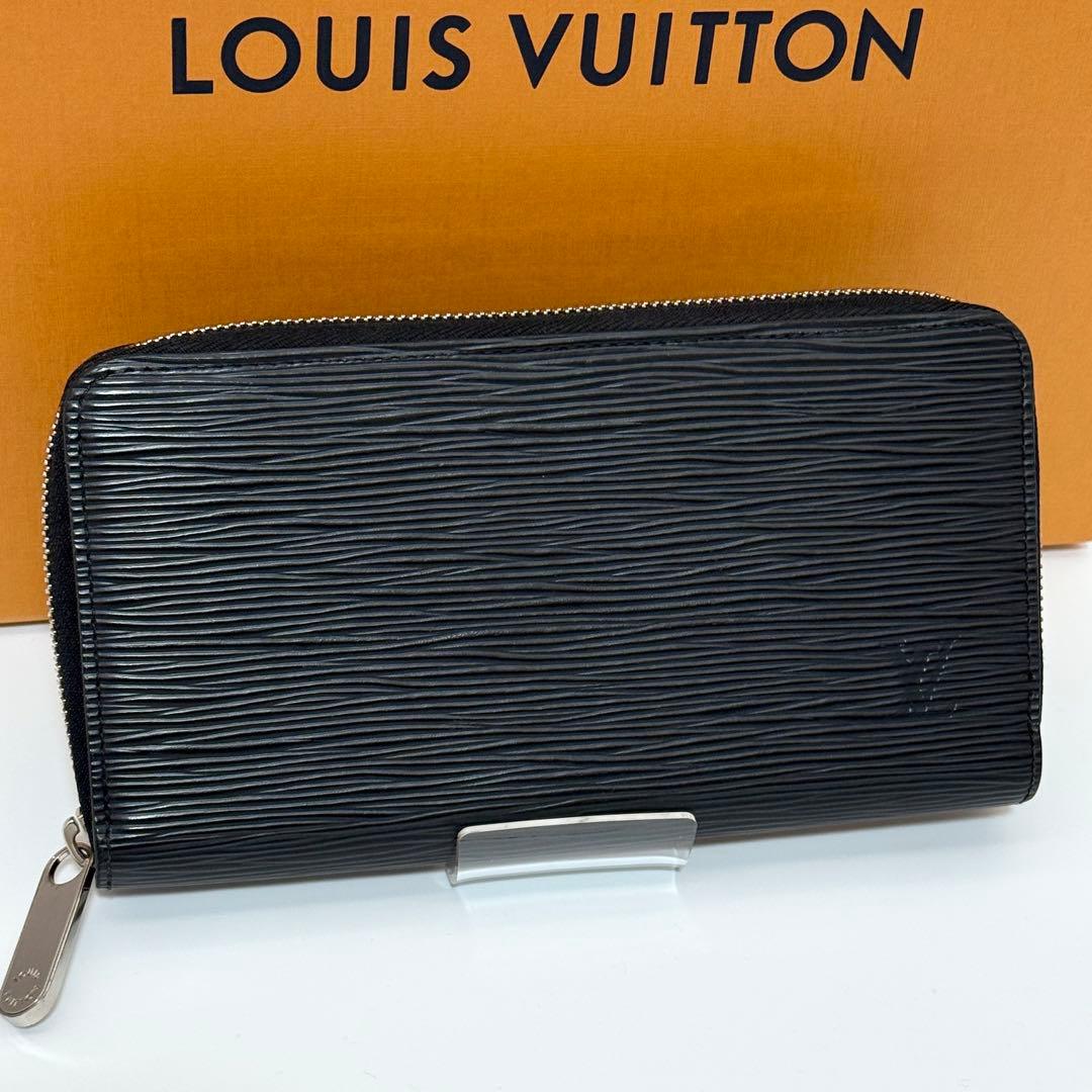 美品 ルイヴィトン エピ ジッピーウォレット 長財布 ラウンドジップ ブラック