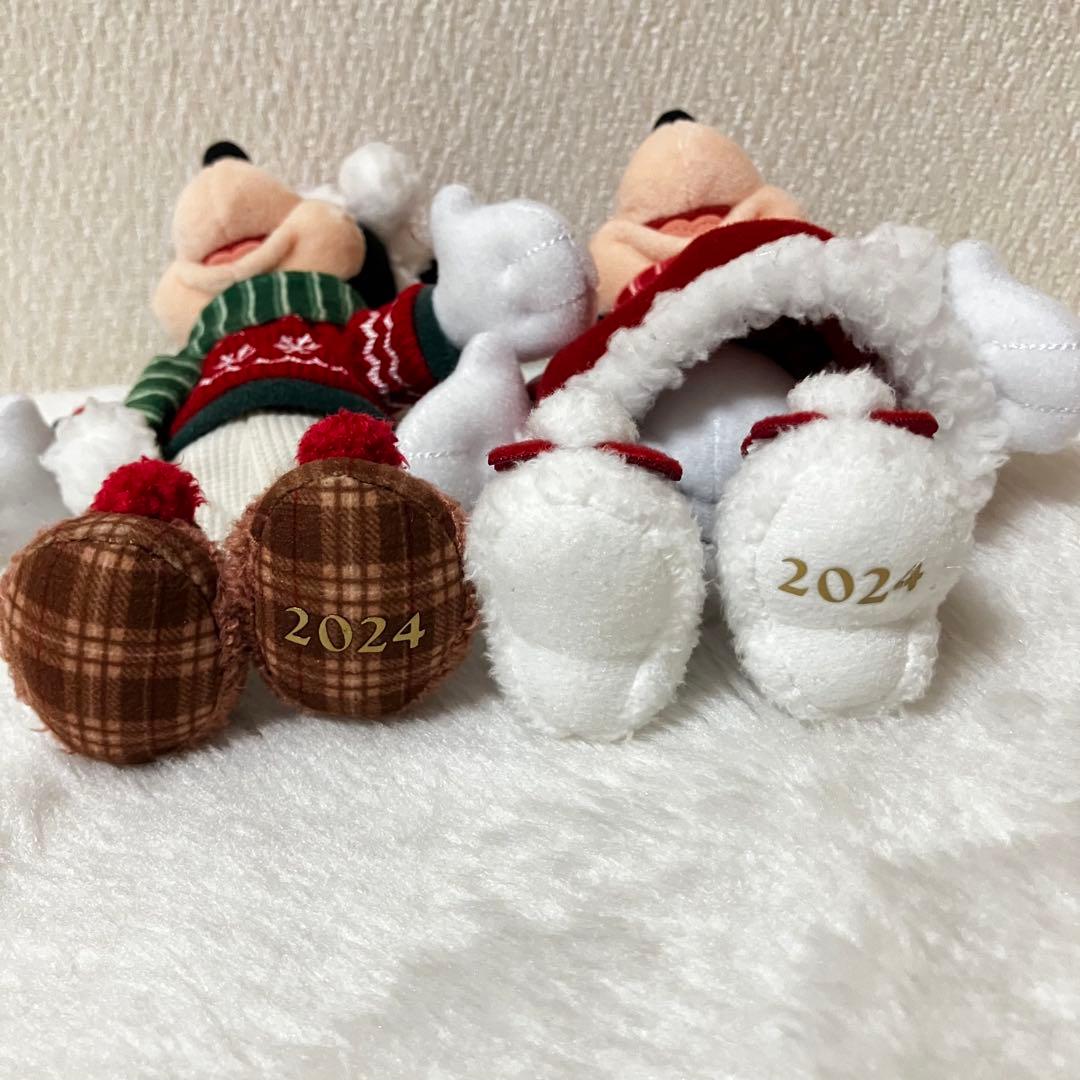 ミッキー ミニー クリスマス2024 ぬいぐるみバッジ ぬいば ディズニー