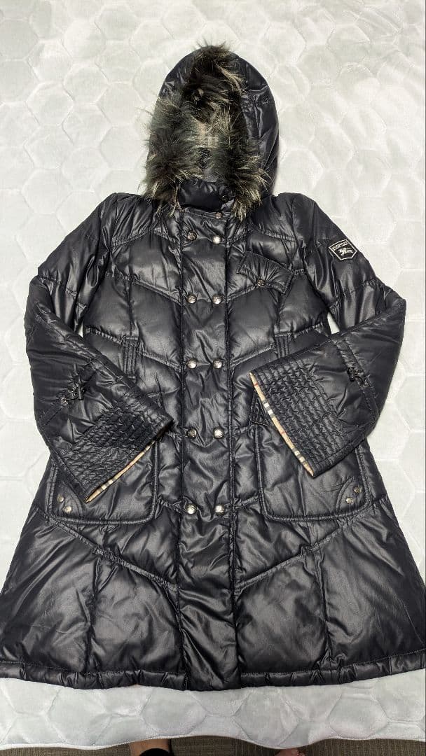 お値下げしました　バーバリー　ダウンジャケット 黒 ファー付き 中古・古着通販】BURBERRY (バーバリー) LOCKWELL/2WAYダウン