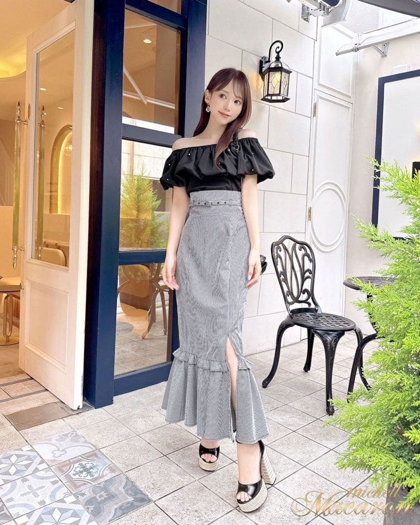 ミシェルマカロン ギンガムチェック マーメイドスカート - メルカリ