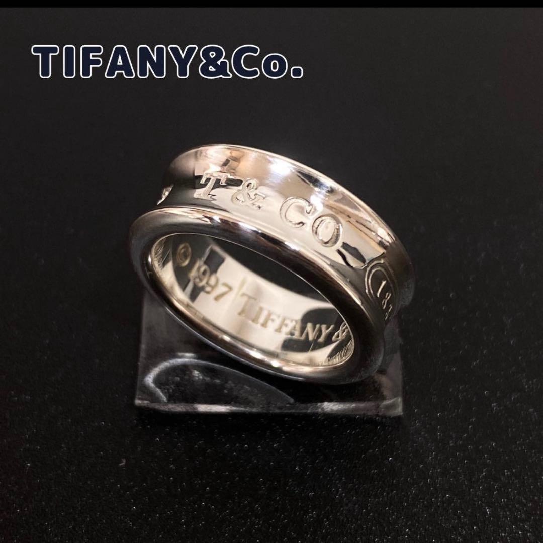 【美品✨】TIFFNY&Co.／ティファニー　ナローリング　シルバーリング　８号