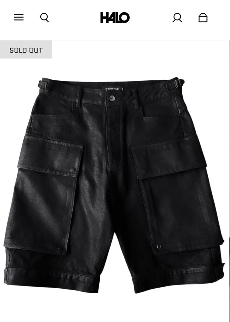 パンツ NO MASS PROD 010GLM BAGGY DENIM SHORTS