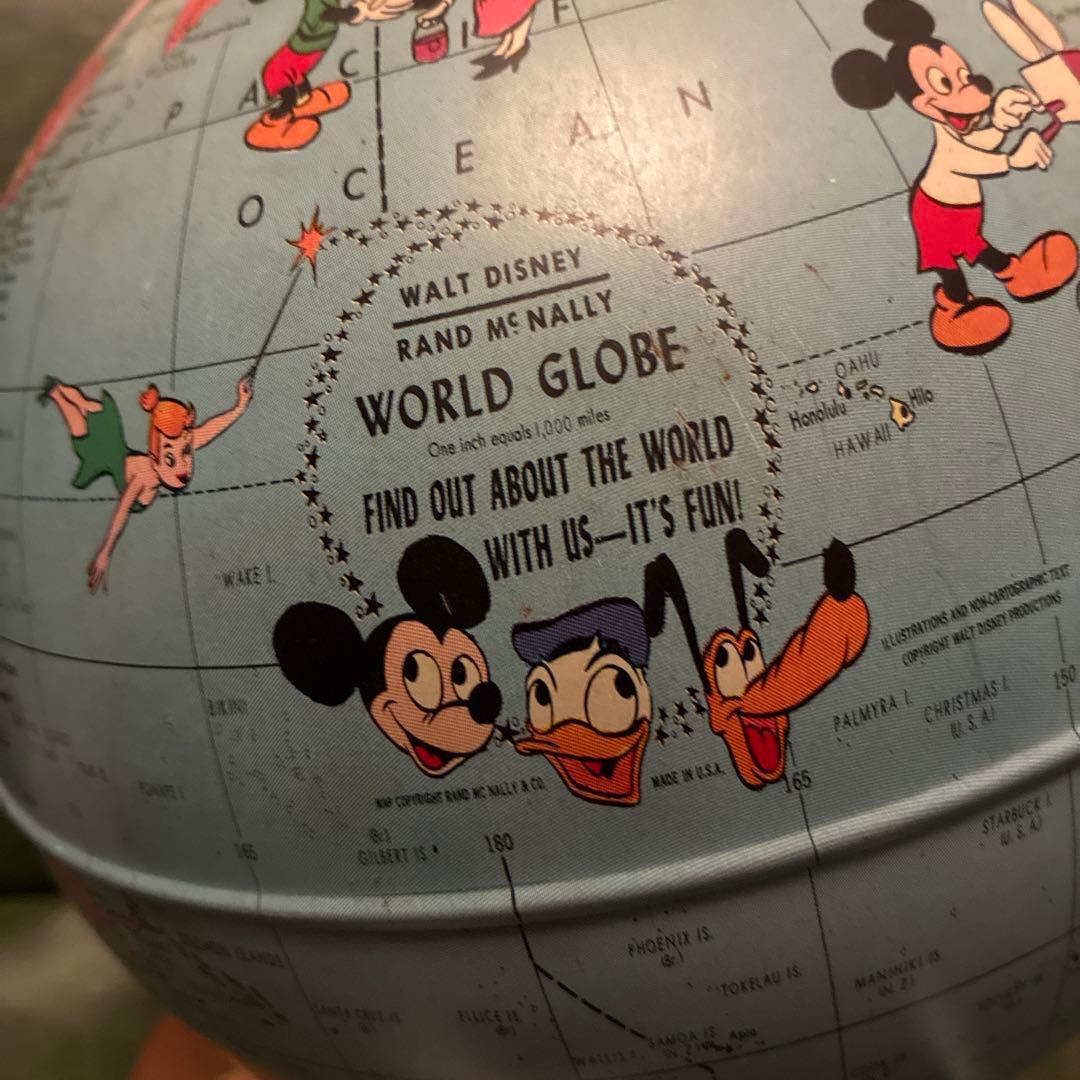 激レア 60's Rand McNally ディズニー 地球儀 - メルカリ