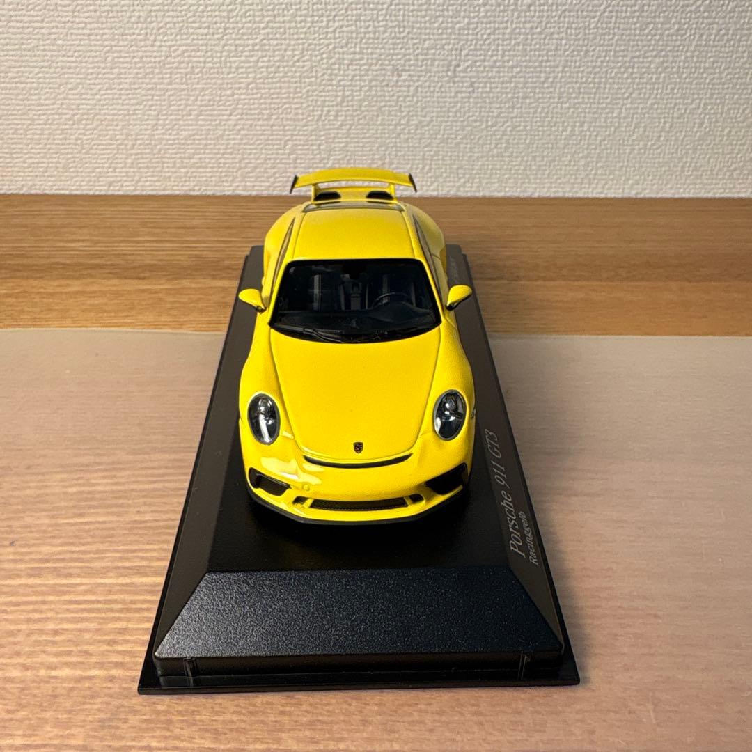 ミニチャンプス ポルシェ 911 GT3 1/43 ミニカー イエロー - メルカリ