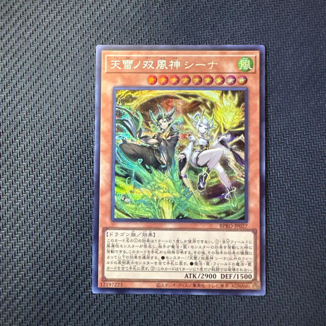 遊戯王カード 天雷ノ双風神シーナ シークレットレア - メルカリ