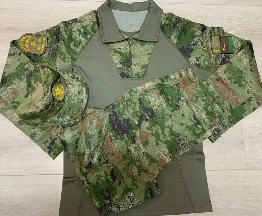 実物中国軍　中国人民解放軍現役21式星空迷彩服タクティカル戦闘服上下セット