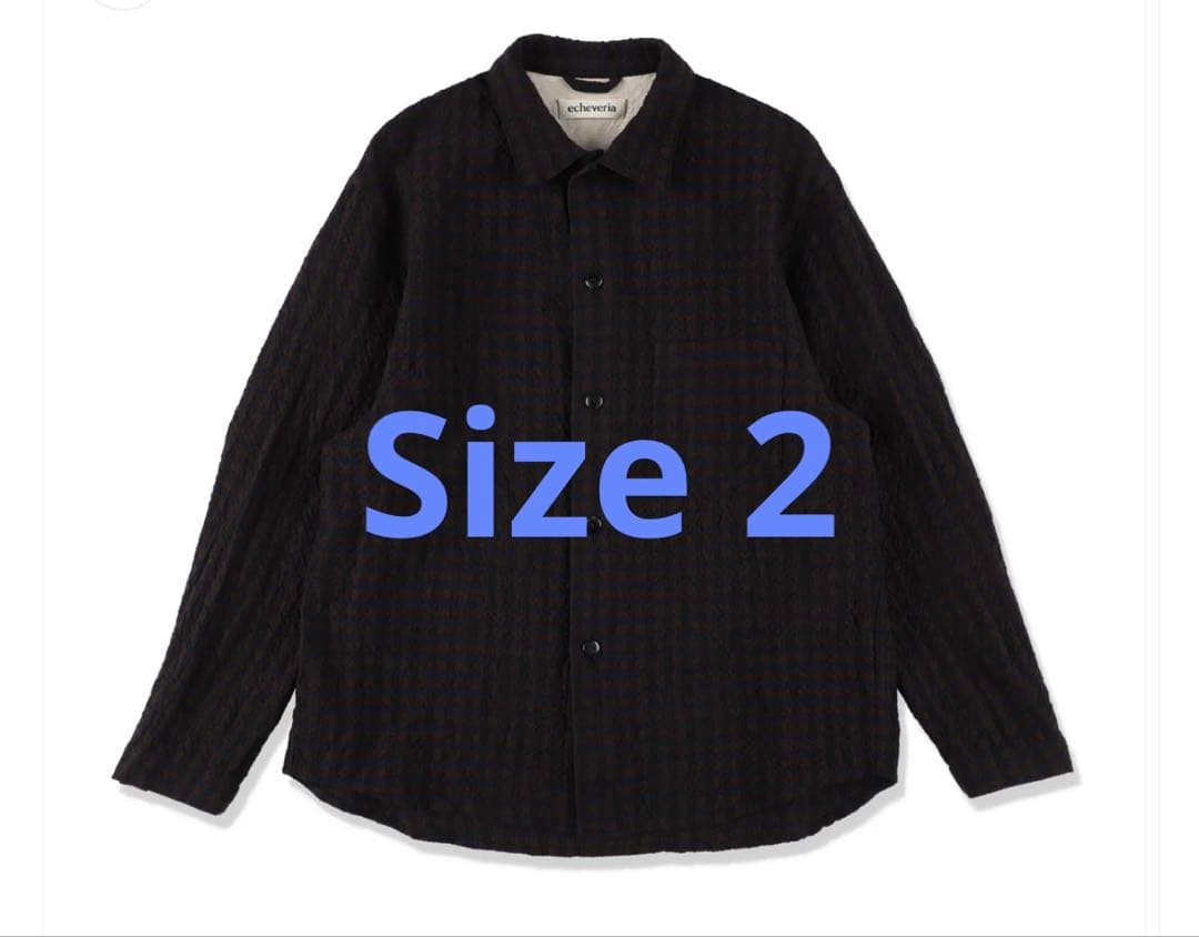 トップス Echeveria Cotton Wool Check Shirt size 2