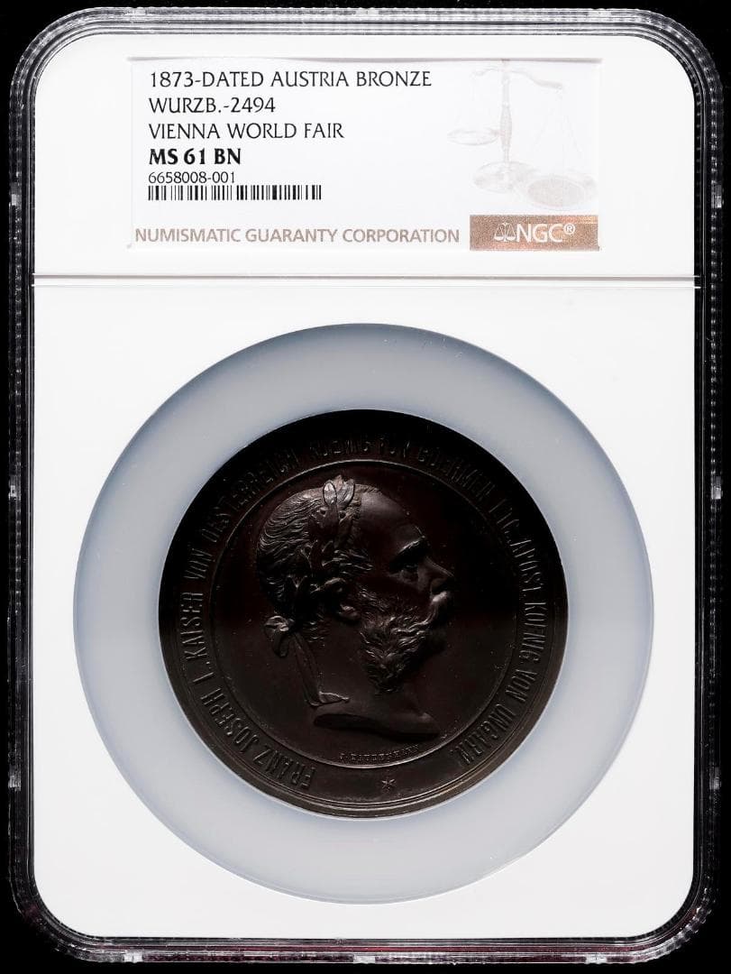 1873年フランツ・ヨーゼフ1世 ウィーン万国博覧会 NGC-MS61BN103