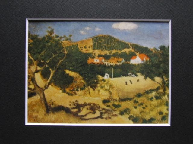 岸田劉生、【大連星ヶ浦風景】、新品高級額 額装付、年代物・希少画集画