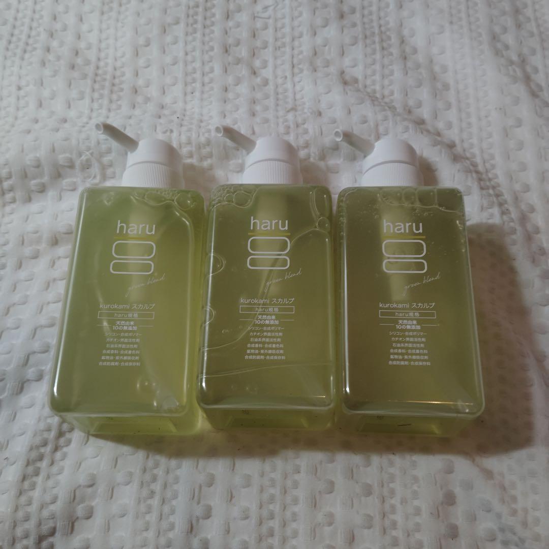hy3657 harukurokami スカルプ グリーン400ml×3点セット