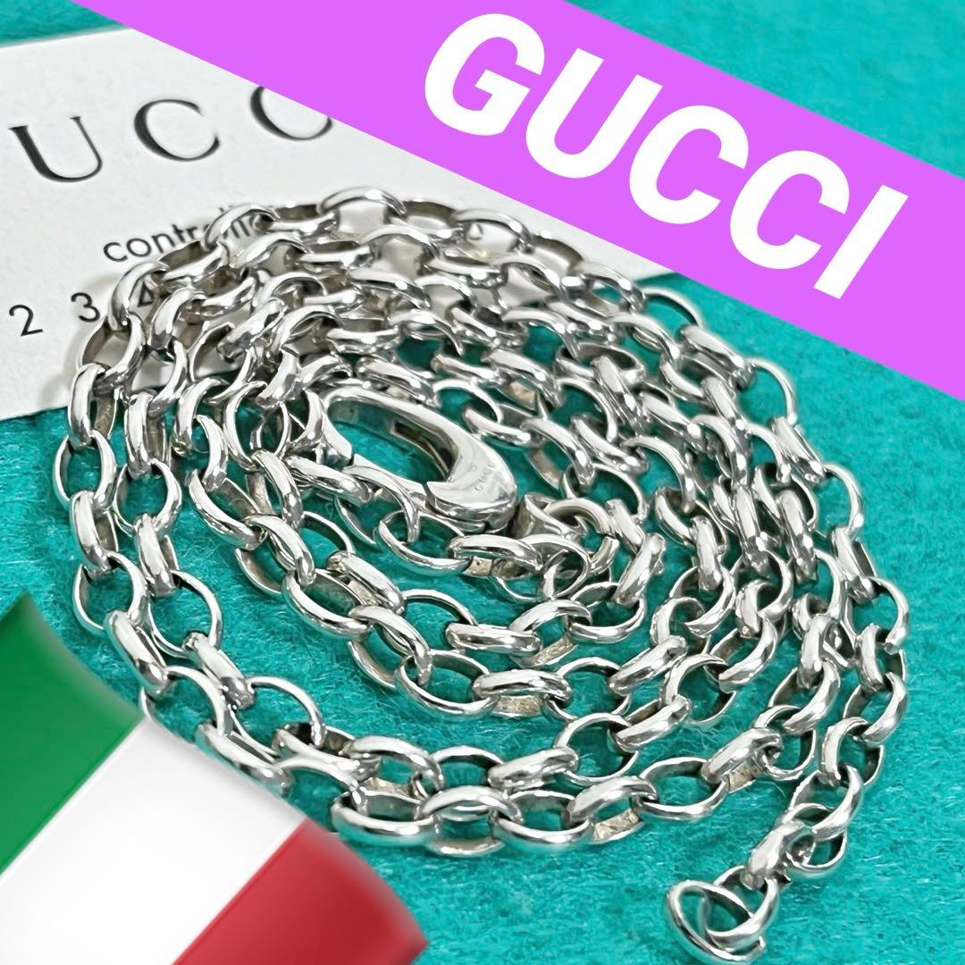 美品‼️GUCCI 3.2ミリ　シルバー925 チェーンネックレス