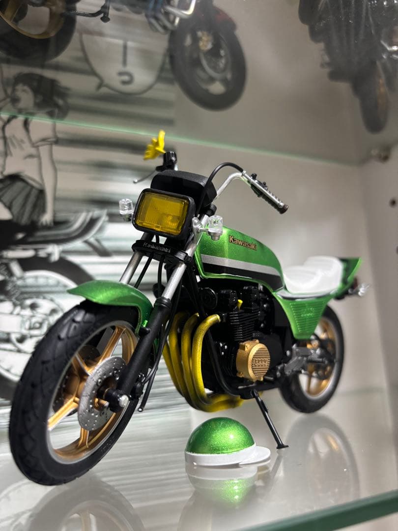 1/12 アオシマ　Z400GP 峠の神様 1/12 カワサキ KZ400M Z400GP '82 カスタムパーツ付き - AOSHIMA SCALE