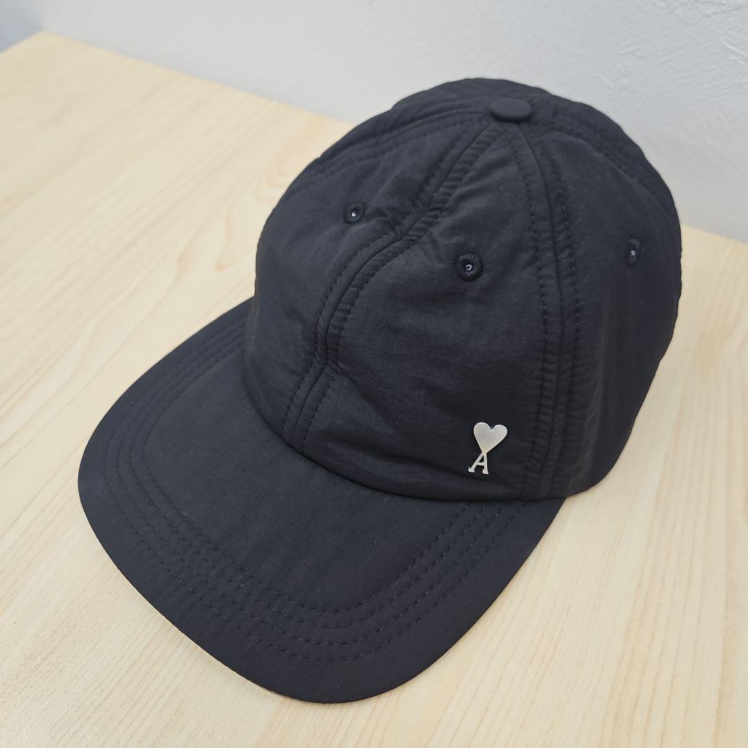 アミパリス ami 黒 ナイロンキャップ スタッド