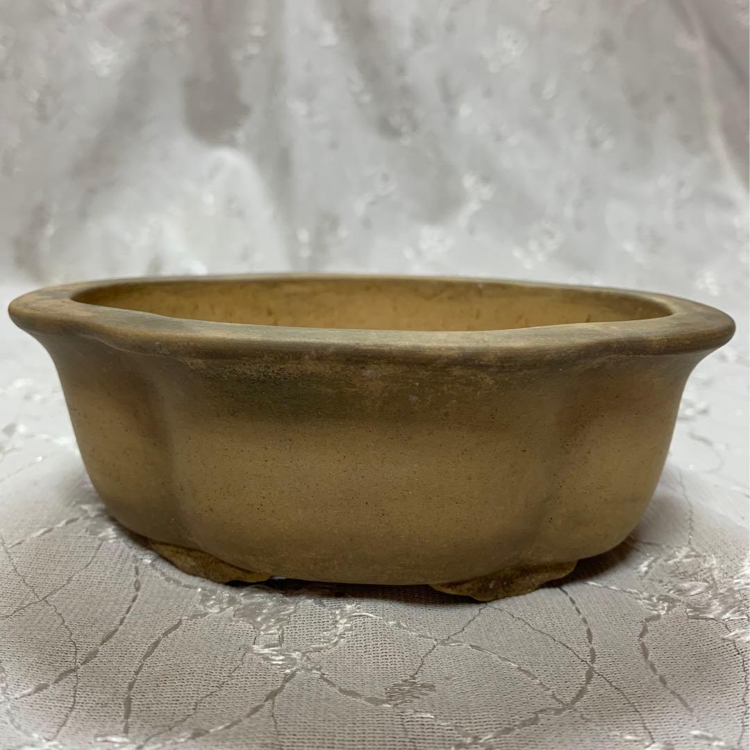 もっこ　盆栽鉢　落款有り