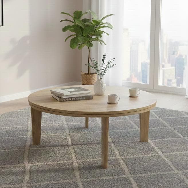 Rita 直径85cm【訳あり新品】円形こたつテーブル オーク調 Rita様専用 直径85cm【訳あり新品】円形こたつテーブル オーク調