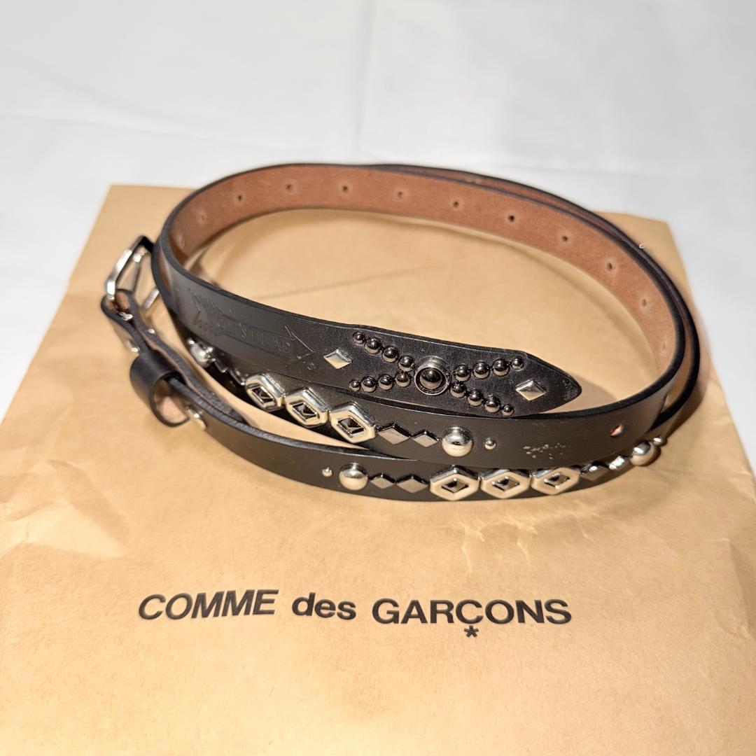 パ*ム様 コムデギャルソン コラボ　ウルフズヘッド　ナロー スタッズベルト　新品