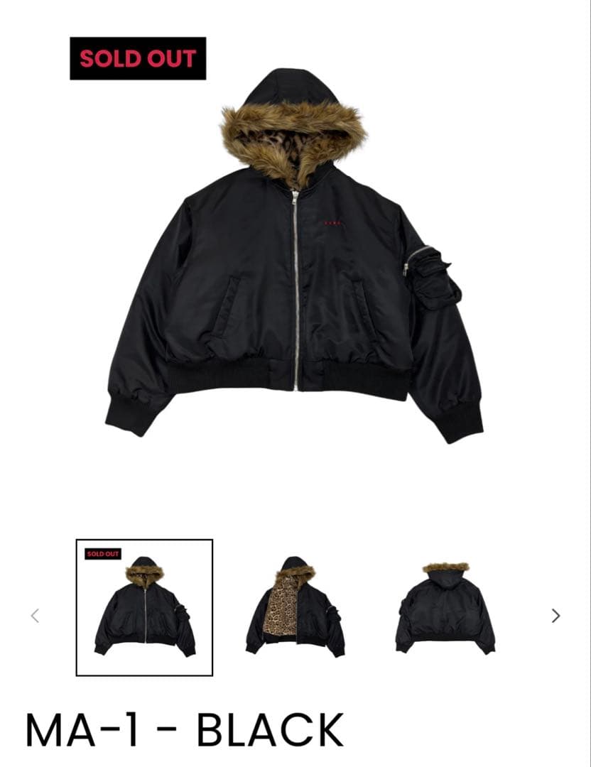 9/S PROJECT MA-1 BLACK S新品