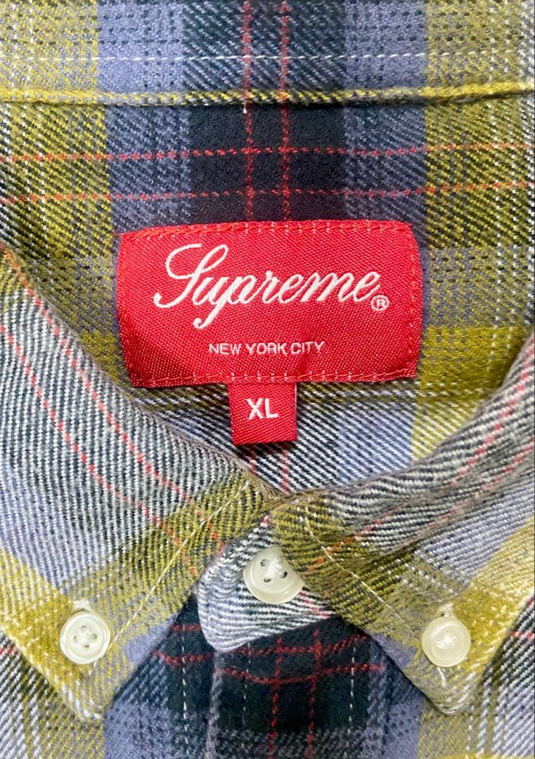 Supreme Brushed Plaid Flannel Shirt 22SS - メルカリ