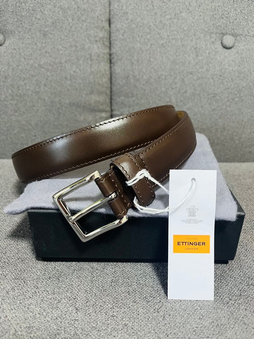 【ヨシ】エッティンガー ベルト85 ダークブラウン 2022年04月08日 【THE RIGHT BELT】
