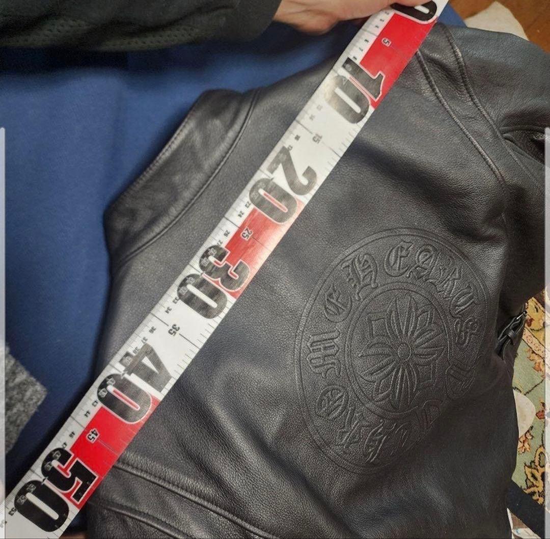 韓国製 クロスモチーフ レザージャケット M シングルライダース