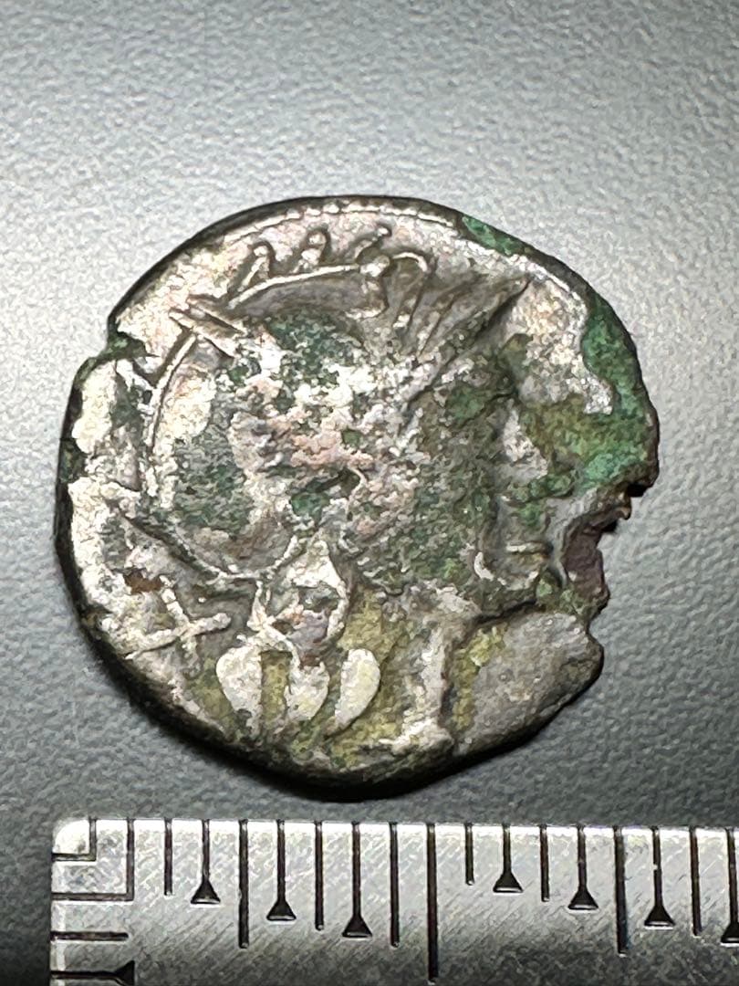 古代　約2200年前 ローマ共和政 デナリウス銀貨 女神ローマ 実物古銭