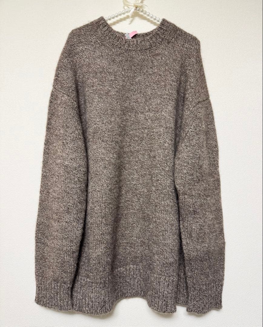 GALERIE VIE ヤクキャメル　クルーネックネックプルオーバーユニセックス