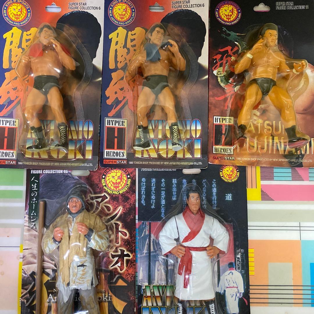 新日本プロレス アントニオ猪木&藤波辰巳フィギュア5体セット・限定フィギュア入り
