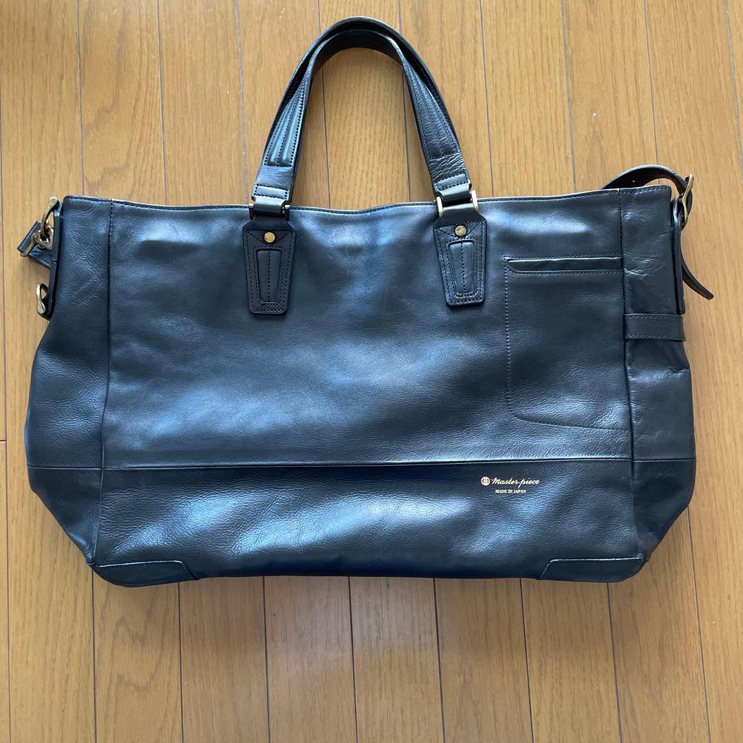 【美品】マスターピース ビジネスバッグ 2way オールレザー A4 肩掛け