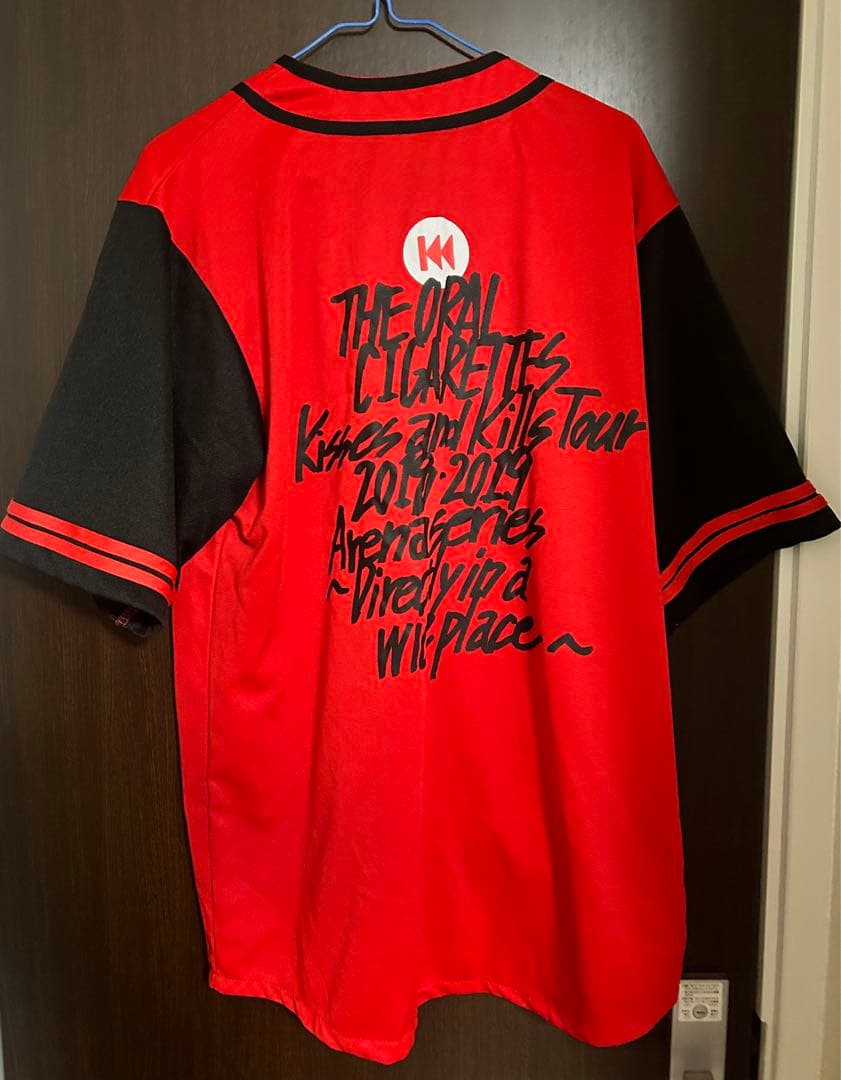 Lサイズ THE ORAL CIGARETTES ベースボールシャツ 赤