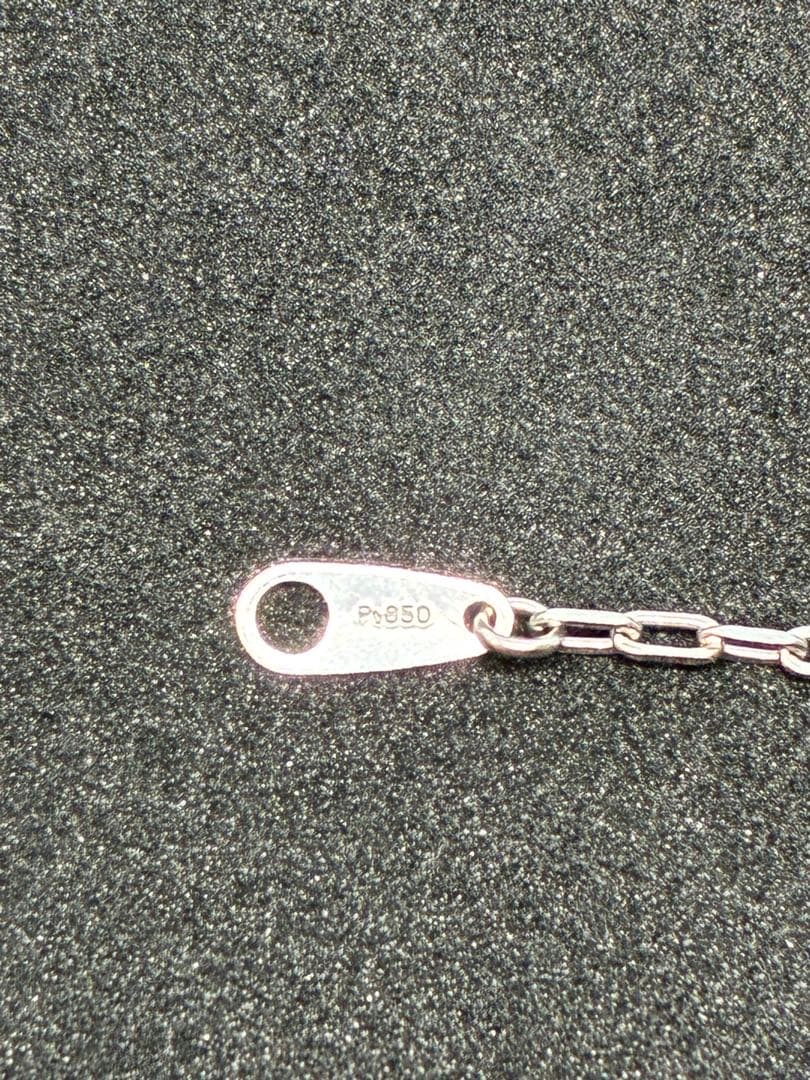 pt850 プラチナネックレス　60cm 調整可　4.4g ロングメンズチェーン