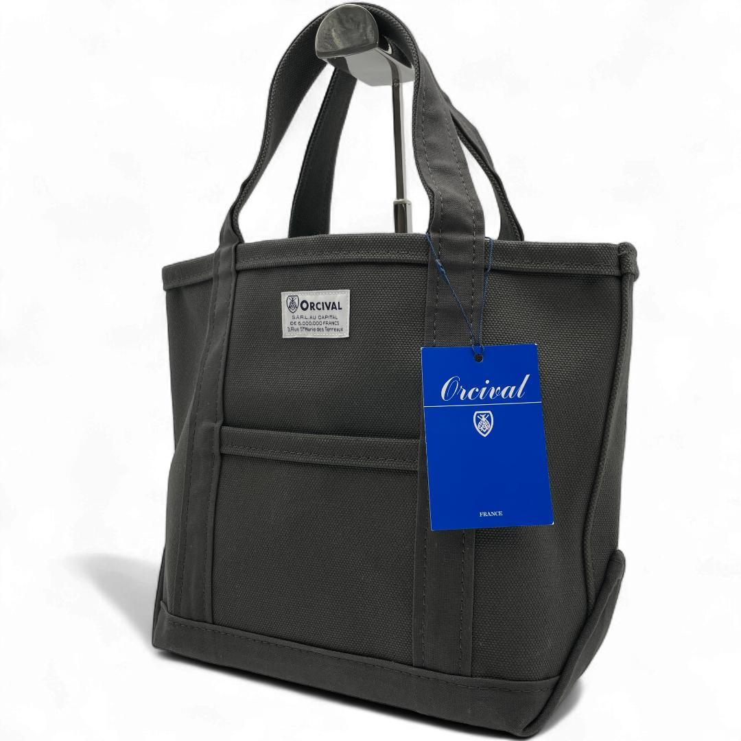 美品 ORCIVAL トートバッグ キャンバス ブラック タグ付き Sサイズ