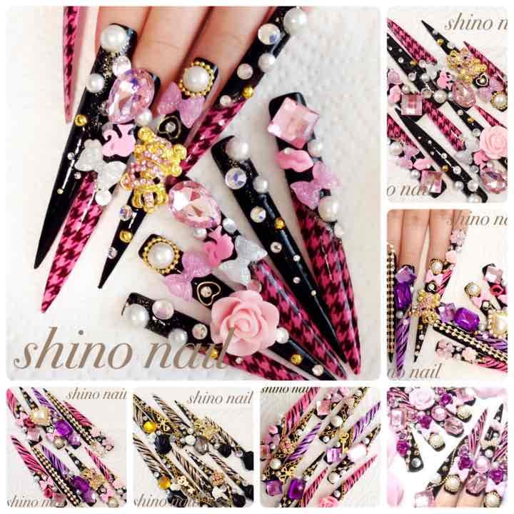 9センチ鬼ポイント♡成人式 前撮り オーダー 受付中♡ネイル ネイルチップ