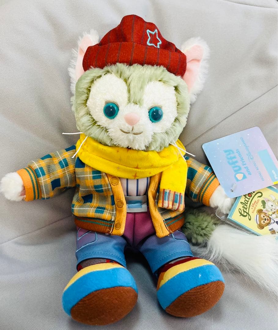 新品★お顔厳選★ジェラトーニ★ぬいぐるみSS♪香港ディズニーランド限定★マフラー