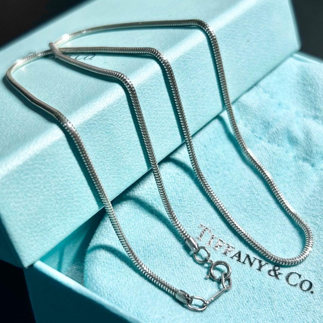 ティファニー　スネークチェーン　ネックレス　ペンダント　45cm Tiffany