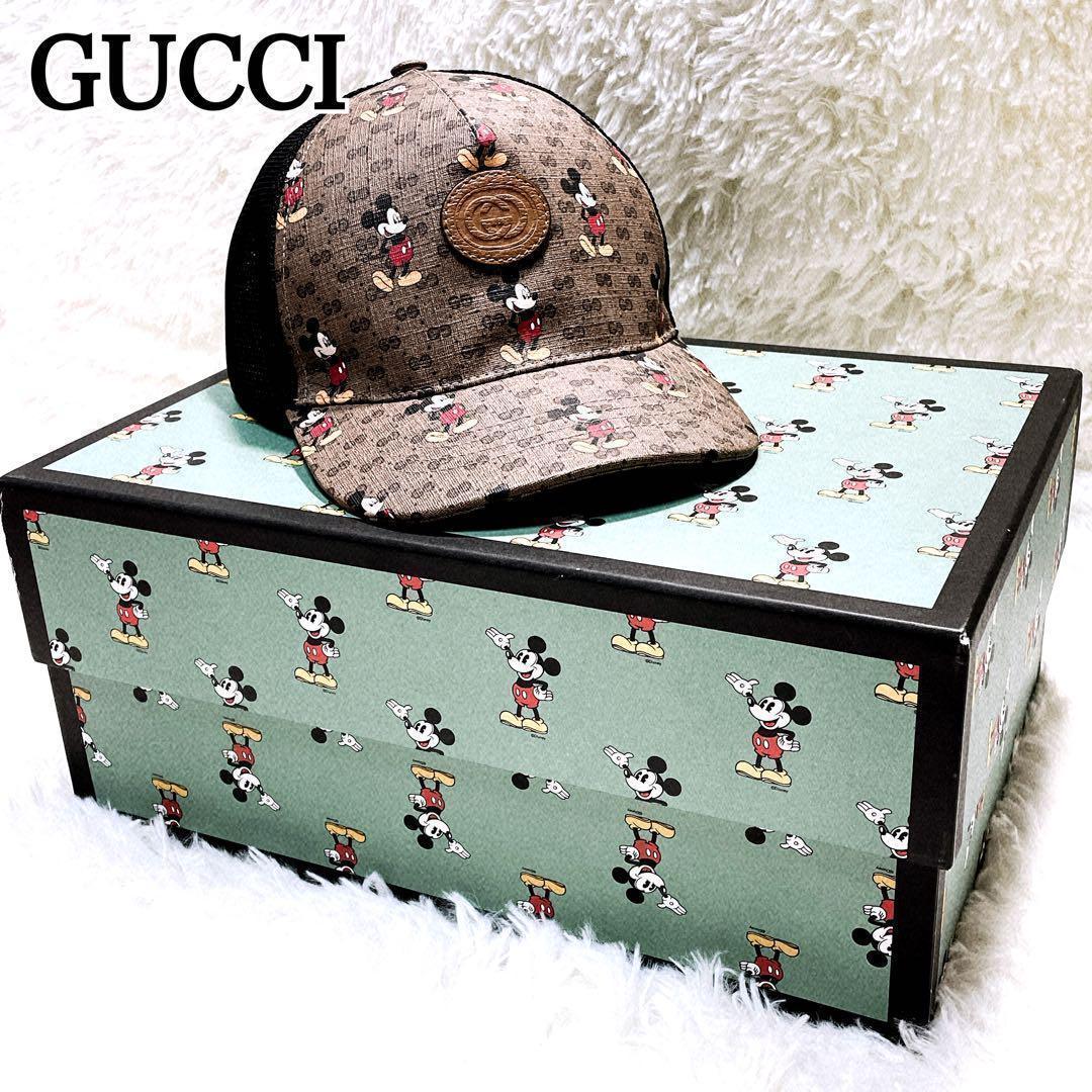 GUCCI グッチ　ミッキーマウスコラボ　GGスプリーム　キャップXL