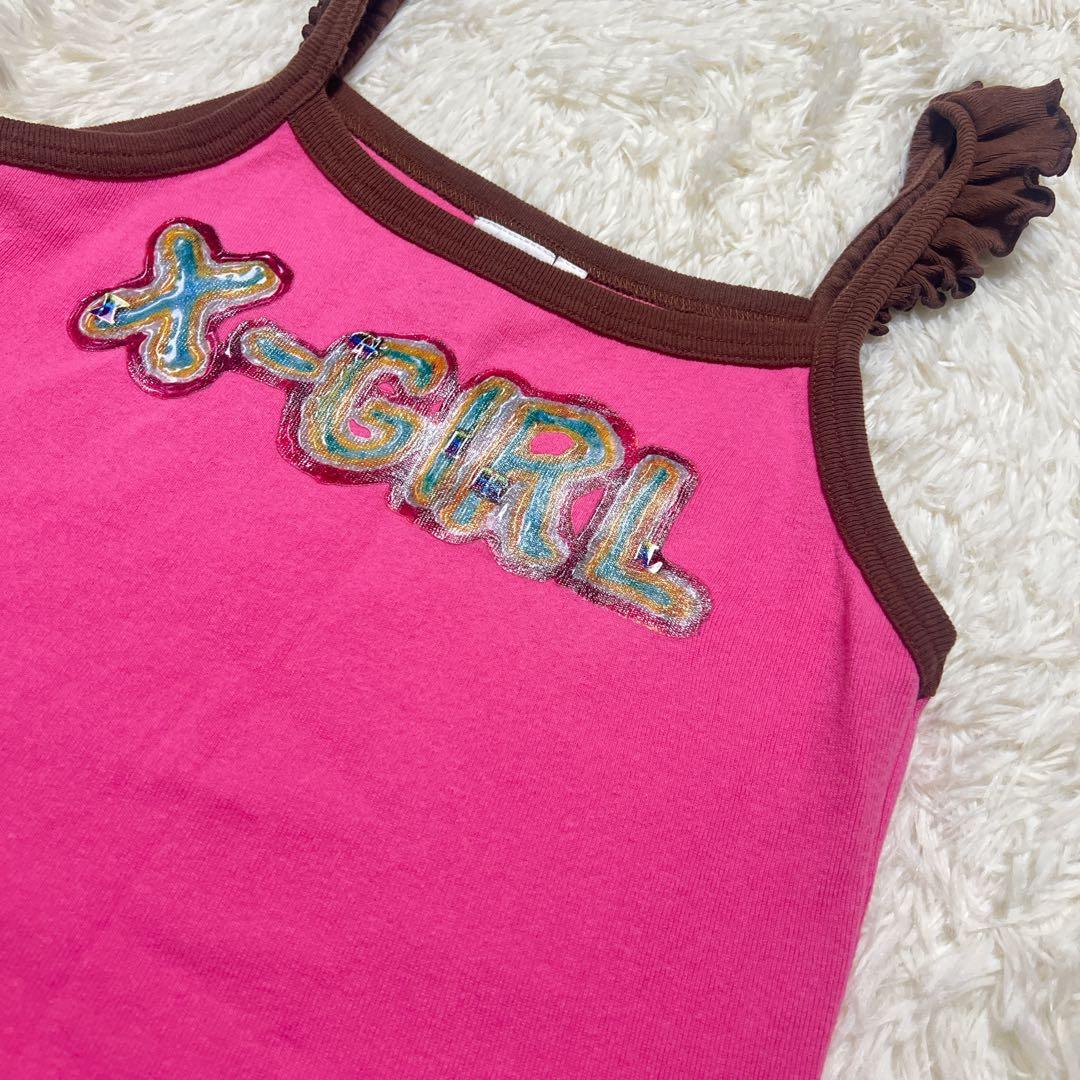 X-GIRL ピンク キャミソール 平成ギャル y2k M - メルカリ